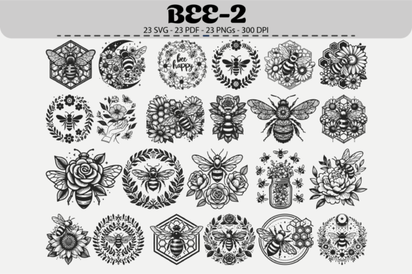 Download Bee Mandala Bundle – 23 Designs - Mandala Collection