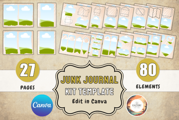 Download Junk Journal Template Canva Journal Page - Premium Resources