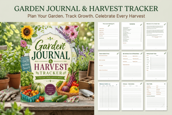 Download Garden Journal &amp; Harvest Tracker - Tracker Collection
