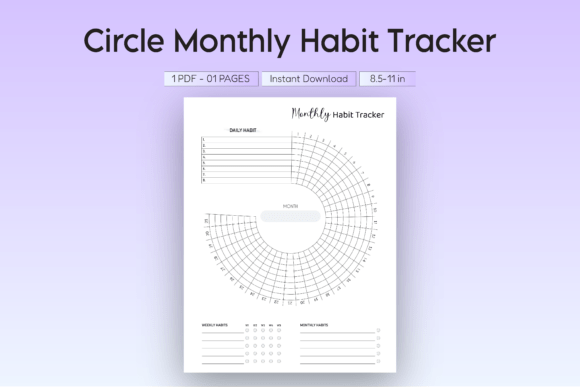 Download Circle Habit Tracker Printable - Tracker Collection