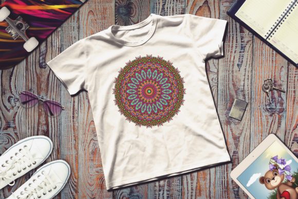 Download Colorful Mandala with Floral Shapes - Mandala Collection