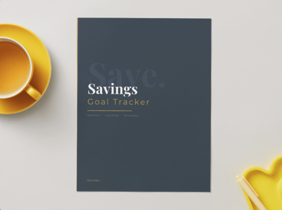 Download Monthly Undated Savings Goal Tracker - Tracker Collection
