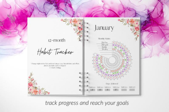 Download Habit Tracker Calendar, Undated 12 Month - Tracker Collection