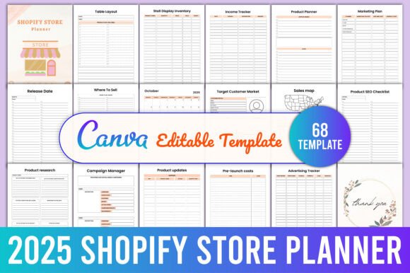 Download Editable 2025 Shopify Store Planner - Shopify store planner Collection