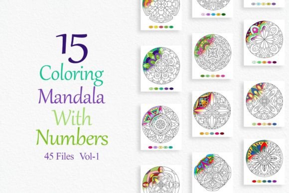 Download Coloring Mandalas by Numbers Vol-1 - Mandala Collection