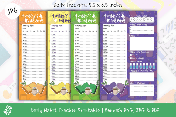 Download Daily Habit Tracker Printable Bookish - Tracker Collection