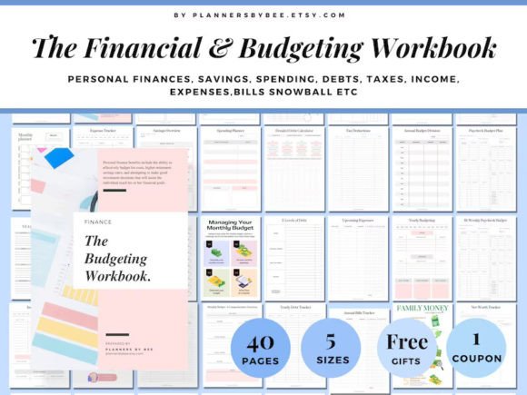 Download Digital Budget Planner, Finance Tracker - Tracker Collection