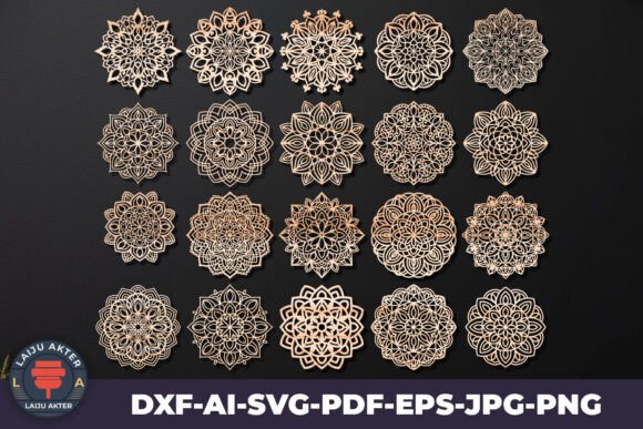 Download Laser Cut Coasters Bundle Mandala - Mandala Collection